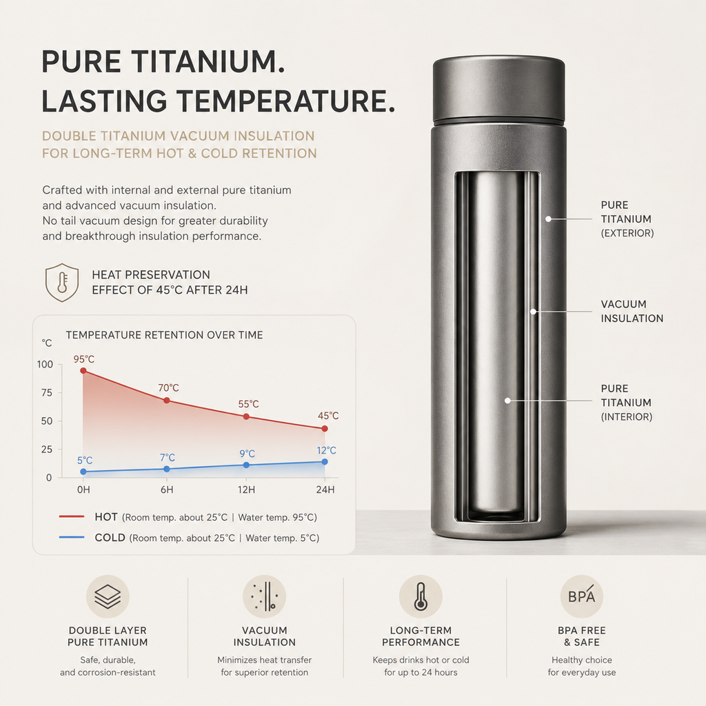 Pure Titanium Insulated Cup